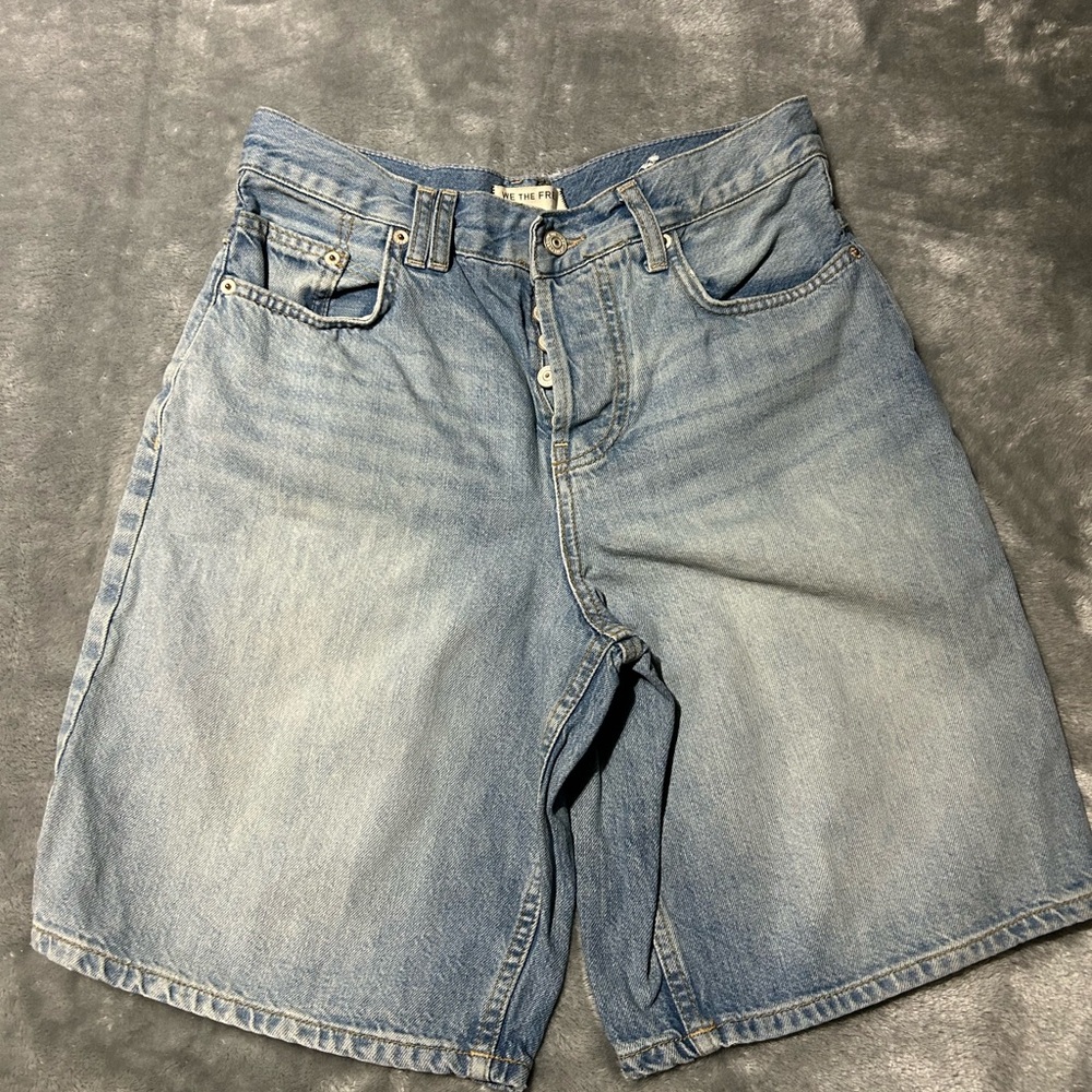 We The Free Light Blue Denim Jean Shorts